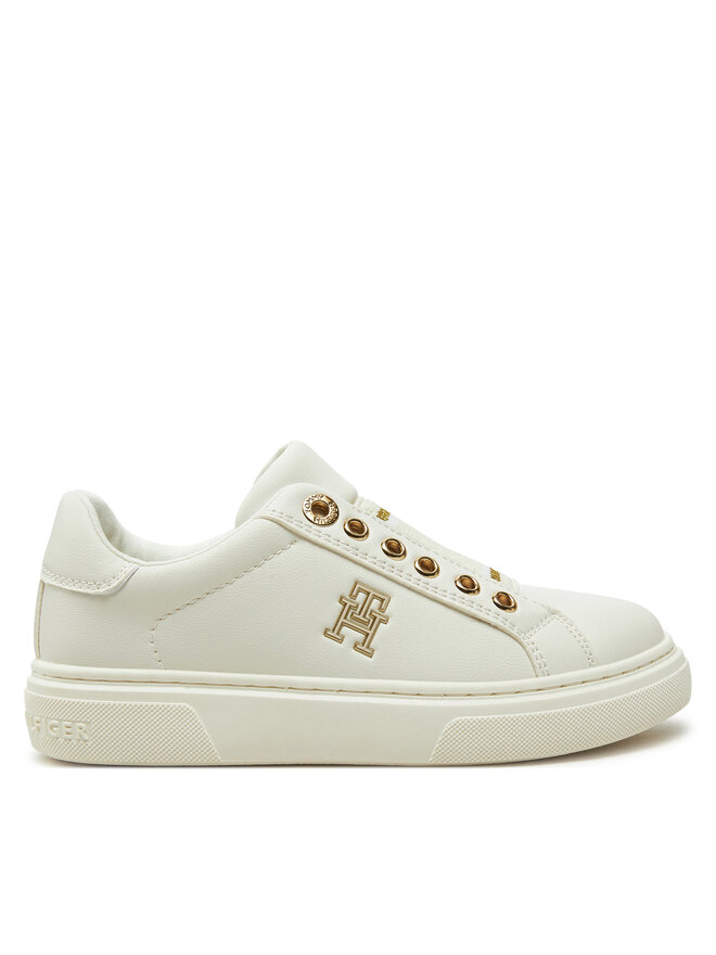 Tommy Hilfiger Sneakersy Tommy Hilfiger Low Cut Sneaker T3A9-33744-1355 M Biały