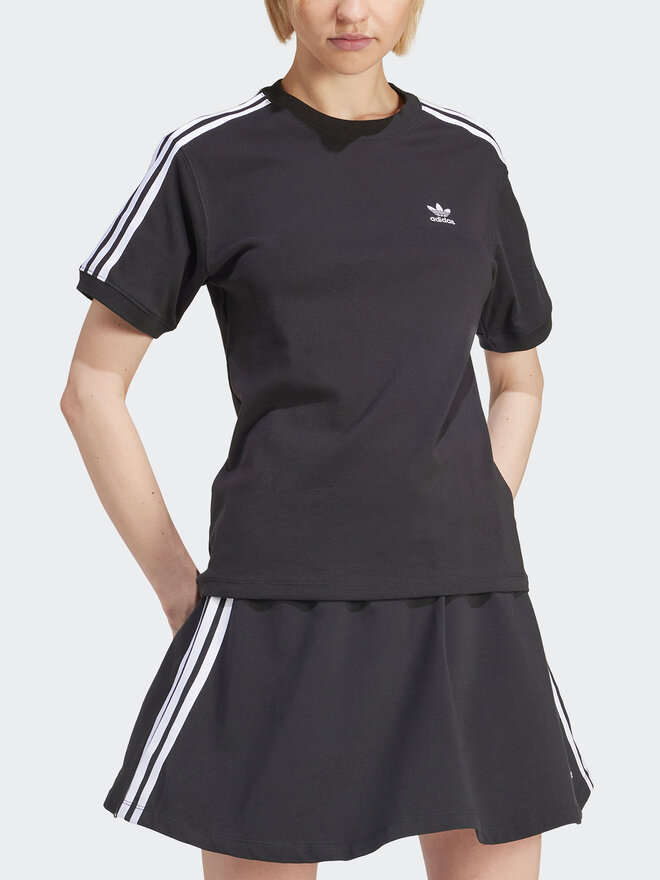 adidas adidas Marškinėliai 3-Stripes IU2420 Juoda Regular Fit
