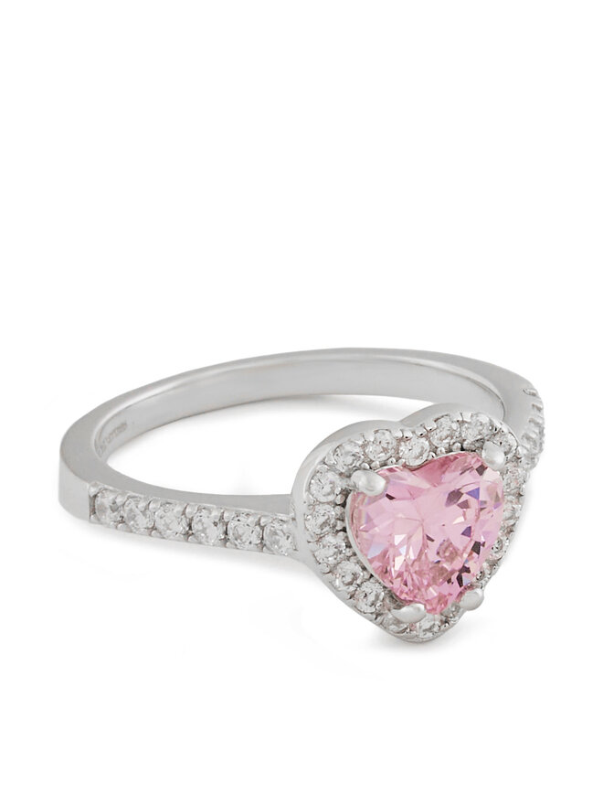 ICED STUFF Δαχτυλίδι ICED STUFF Heart Gem Λευκόχρυσο