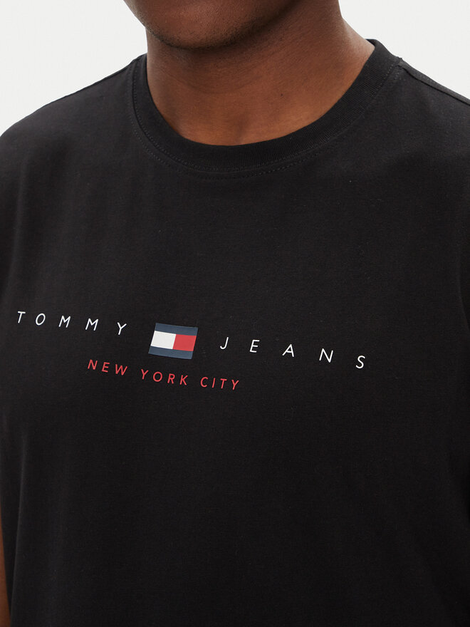 Tommy Jeans Tommy Jeans T-Shirt Flag Linear DM0DM21911 Μαύρο Regular Fit
