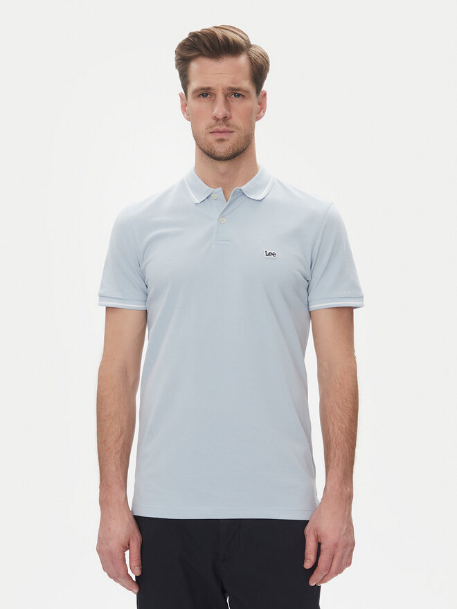 Lee Lee Poloshirt Pique 112363784 Himmelblau Regular Fit