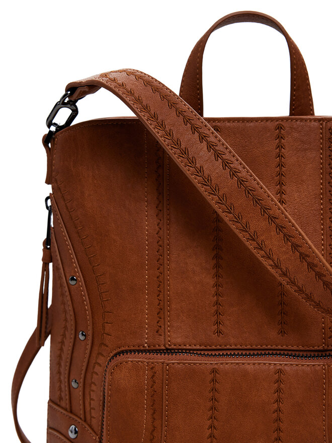 Desigual Plecak Desigual Embro Patch Pretoria 25WAKP23 Brązowy