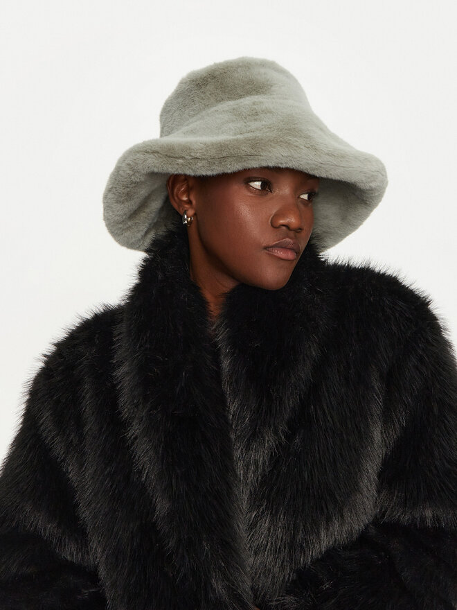 Patrizia Pepe Klobouk Patrizia Pepe Bucket 2F0073/E5T7-S689 Šedá
