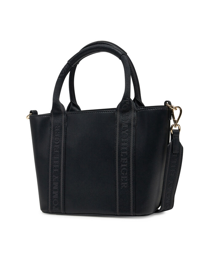 Tommy Hilfiger Kabelka Tommy Hilfiger Th Logotape Mini Tote AW0AW17201 Černá