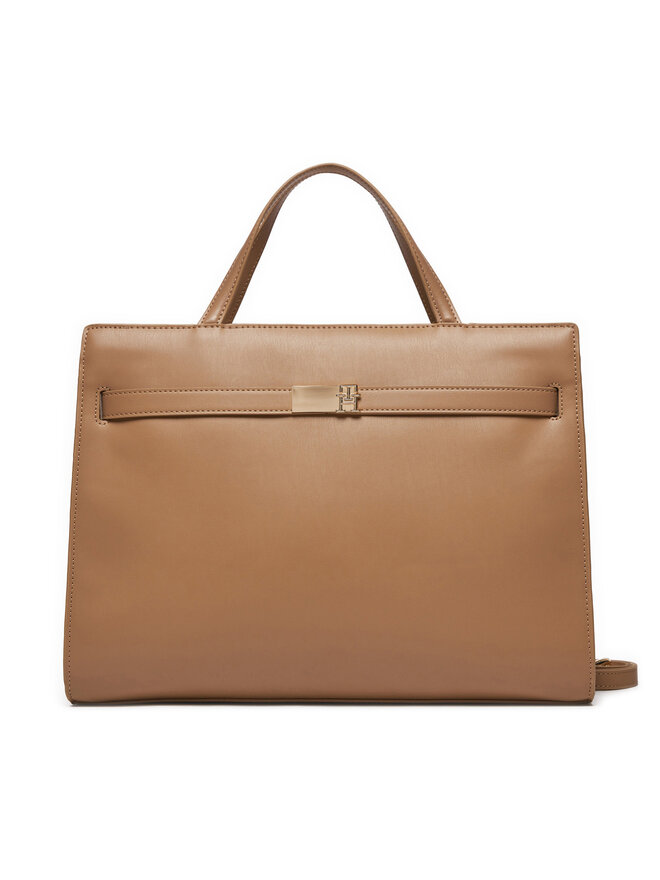 Tommy Hilfiger Ročna torba Tommy Hilfiger Th Heritage Workbag AW0AW16910 Rjava