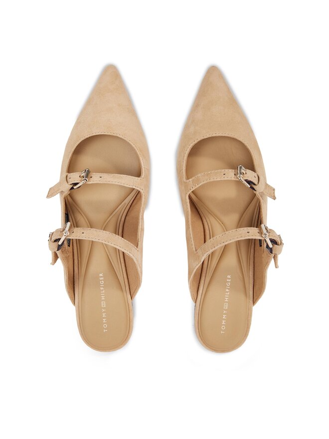 Tommy Hilfiger Παντόφλες Tommy Hilfiger Th Pointe Suede Mule FW0FW07697 Χακί