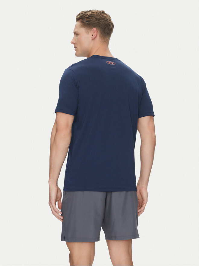 Under Armour Under Armour Póló Boxed Sports 1386793 Sötétkék Loose Fit