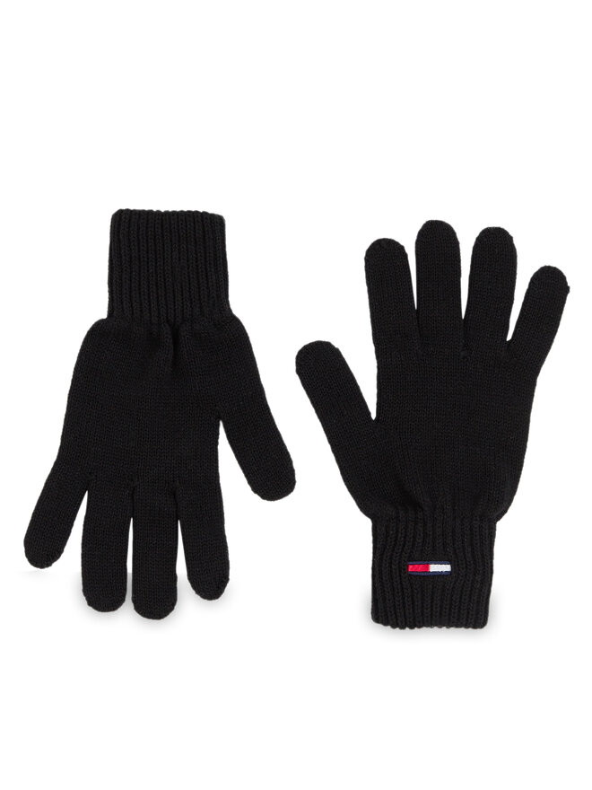 Tommy Jeans Pánské rukavice Tommy Jeans Tjm Flag Gloves AM0AM11734 Černá