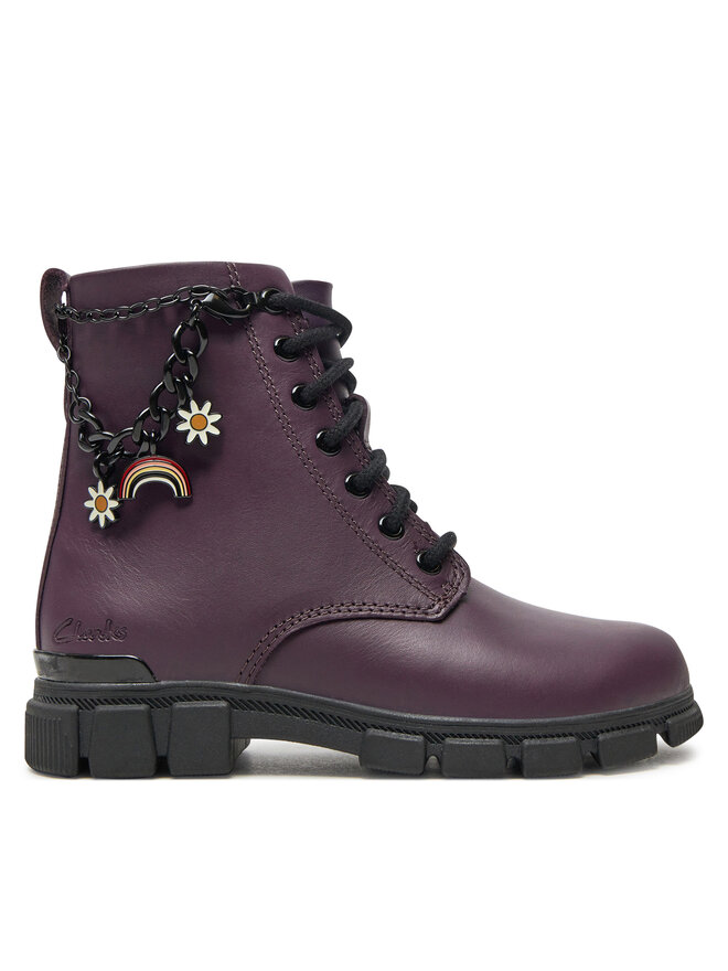 Clarks Μπότες Clarks Evyn Charm O. 26179029 Μωβ