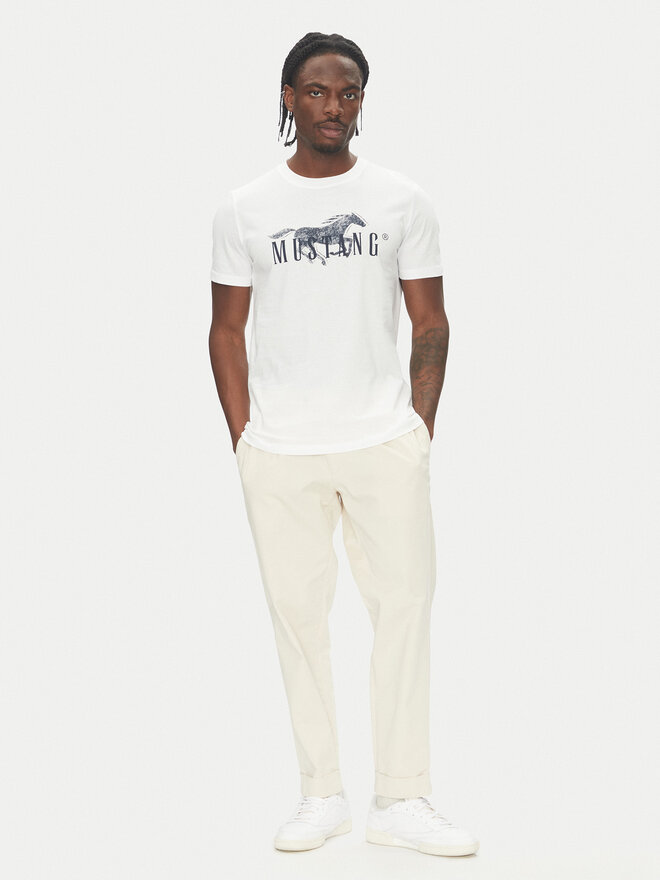 Mustang Mustang T-Shirt Austin 1016492 Weiß Regular Fit