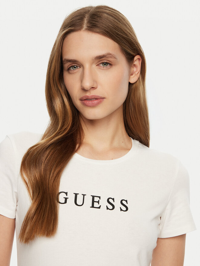 Guess Guess Camiseta O5RI01 KBBU1 Blanco Slim Fit