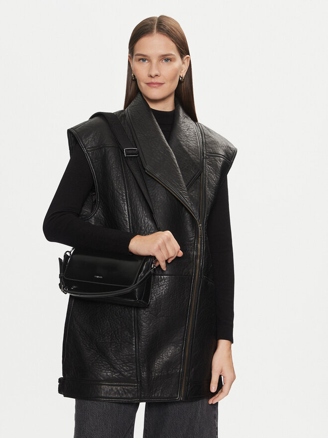 Calvin Klein Táska Calvin Klein Ck Must Conv Shoulder Bag_Shiny K60K612885 Fekete