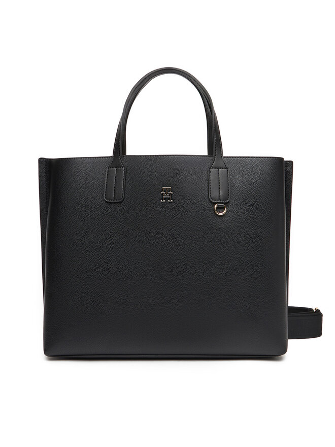 Tommy Hilfiger Τσάντα Tommy Hilfiger Th Distinct Satchel AW0AW17463 Μαύρο