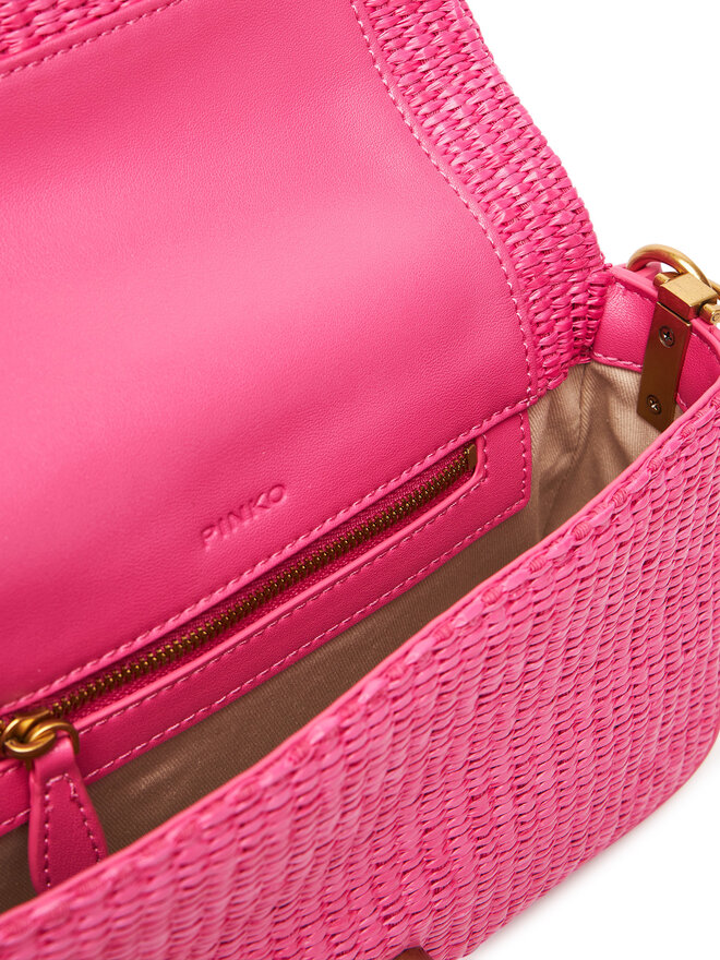 PINKO Handtasche PINKO Love One Mini Slouchy Fl PE 25 PLTT 104340 A2CF Rosa