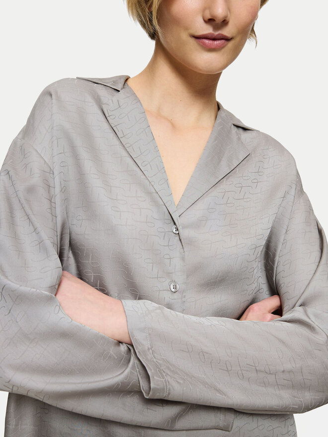 Triumph Triumph Pyjama-T-Shirt Silky Sensuality 10221063 Grau Relaxed Fit
