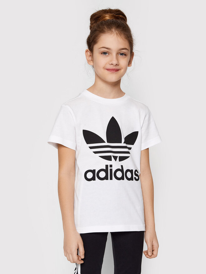 adidas adidas Marškinėliai adicolor Trefoil H25246 Balta Regular Fit