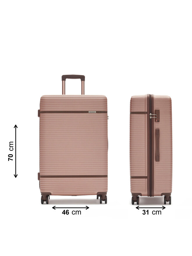 Monnari Μεγάλη Βαλίτσα Monnari WALIMP0-24W-LUG0022-K026 Ροζ