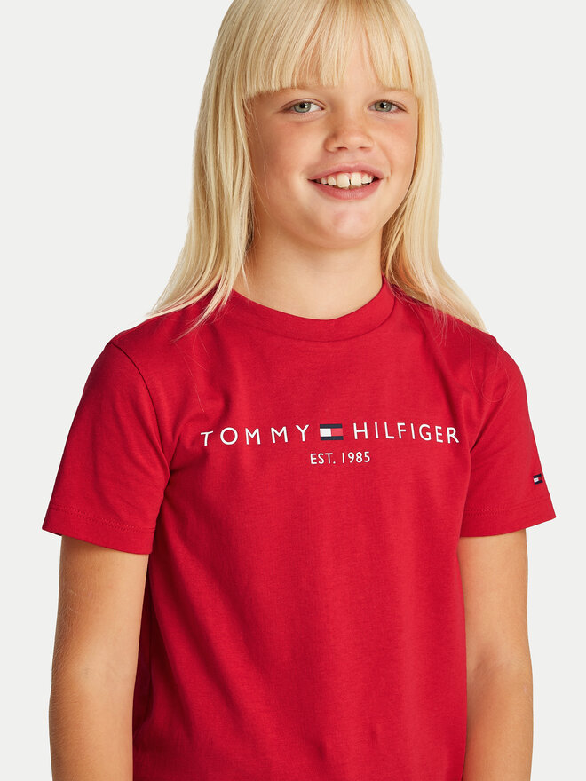 Tommy Hilfiger Tommy Hilfiger Majica Essential KS0KS00397 S Rdeča Regular Fit