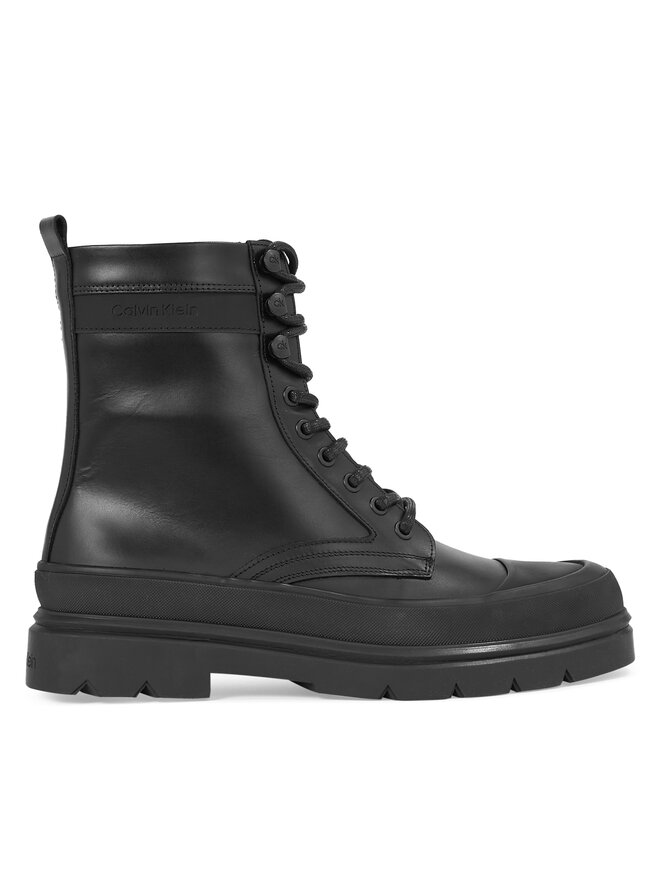 Calvin Klein Csizma Calvin Klein Lace Up Boot High HM0HM01213 Fekete