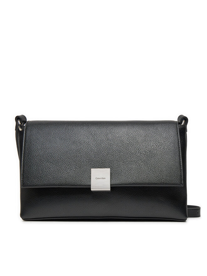 Calvin Klein Сумка Calvin Klein Ck Plaque Medium Shoulder Bag K60K612783 Чорний