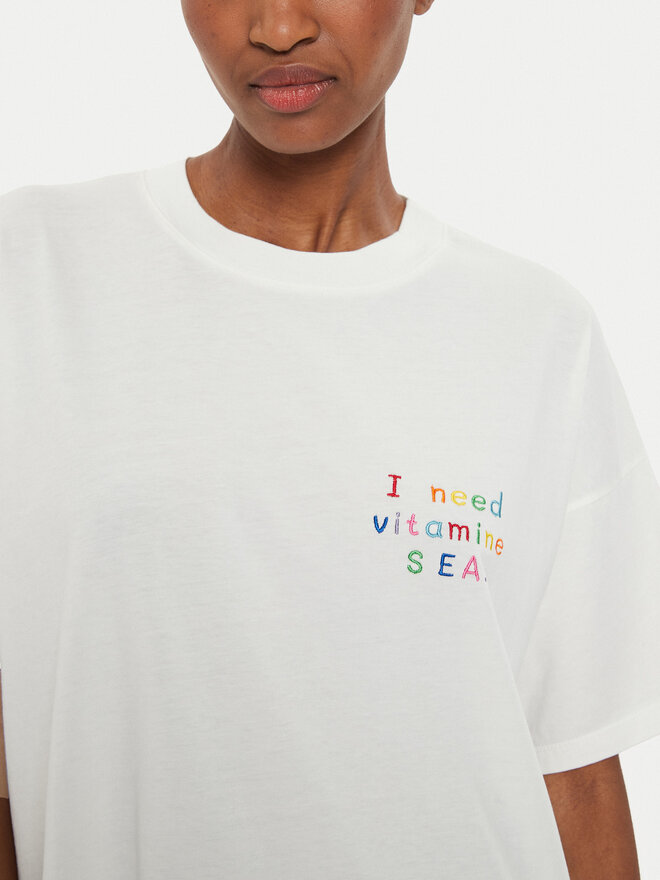 ViCOLO ViCOLO T-shirt RB0851 Écru Regular Fit