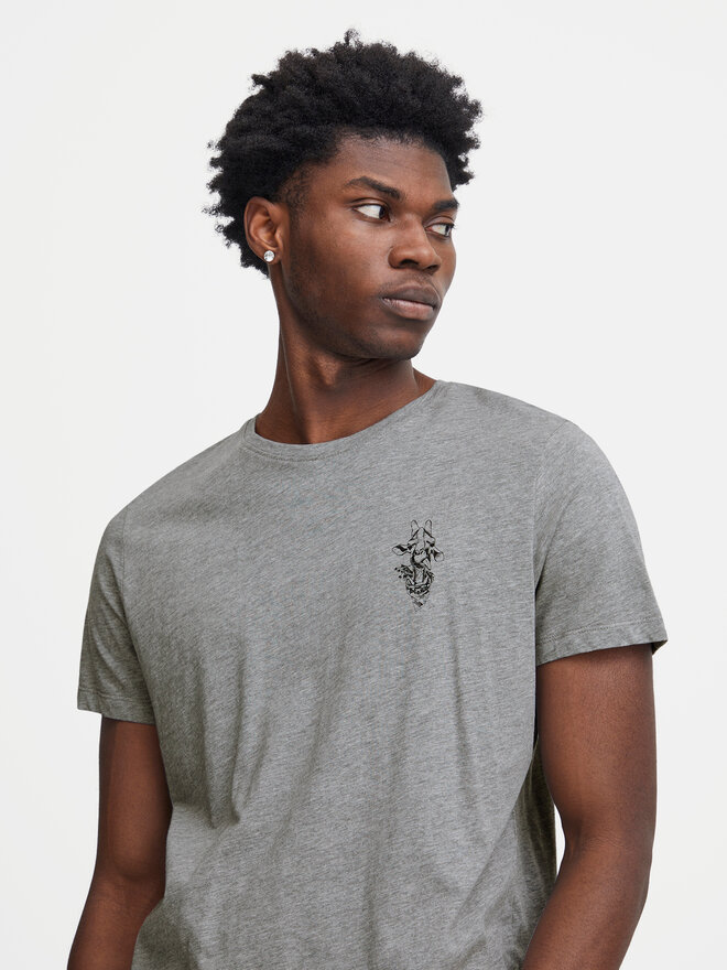 Blend Blend Camiseta 20716511 Gris Regular Fit