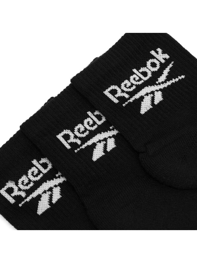 Reebok Set di 3 paia di calzini lunghi unisex Reebok R0427-SS24 (3-pack) Nero