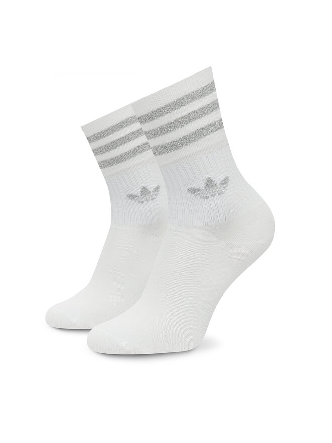 adidas Zestaw 2 par wysokich skarpet damskich adidas Glt Crew HC9561 Biały