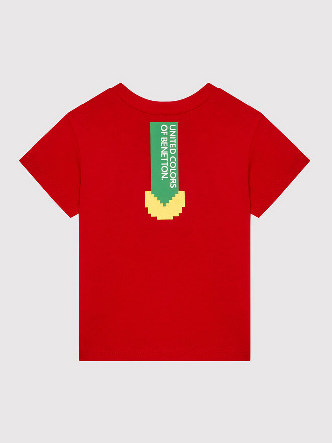 United Colors Of Benetton United Colors Of Benetton Póló PAC-MAN 3096G102F Piros Regular Fit