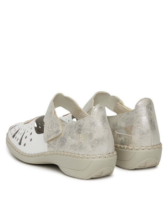 Rieker Pantofi Rieker 41368-80 Alb
