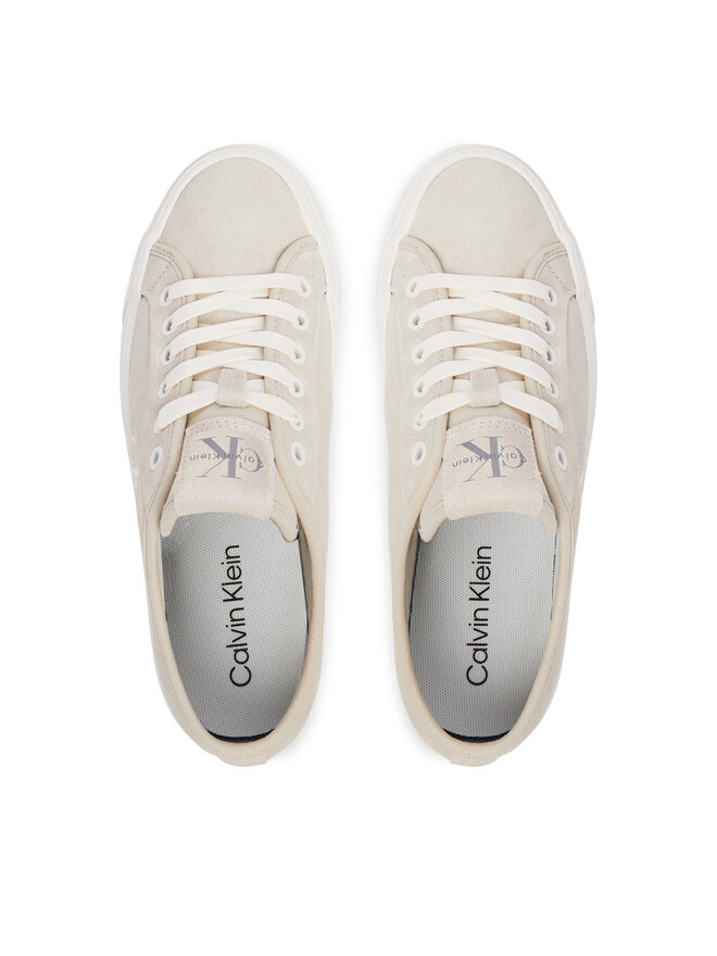 Calvin Klein Sneakers Calvin Klein Vulc Flatf Laceup Suede HW0HW03088 Beige