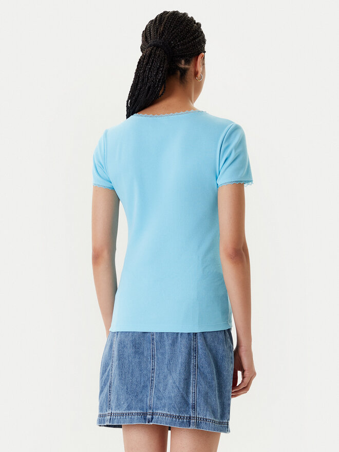 Morgan Morgan Póló 232-DLUBI Türkizkék Slim Fit