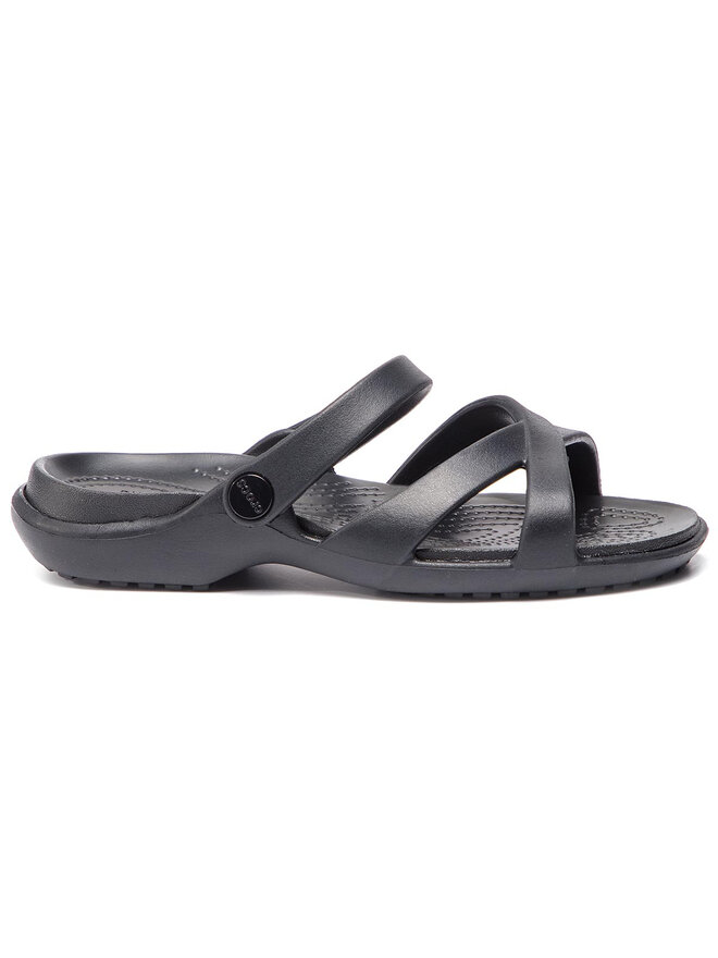 Crocs Pantoletten Crocs Meleen Crossband Sandal 205472 Schwarz