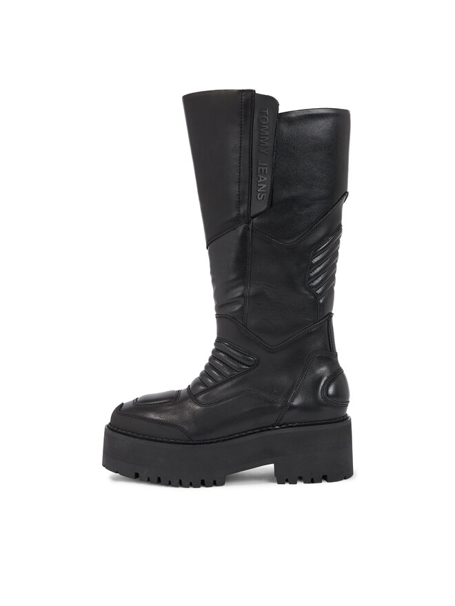 Tommy Jeans Kozaki Tommy Jeans Tjw Long Shaft Biker EN0EN02376 Czarny