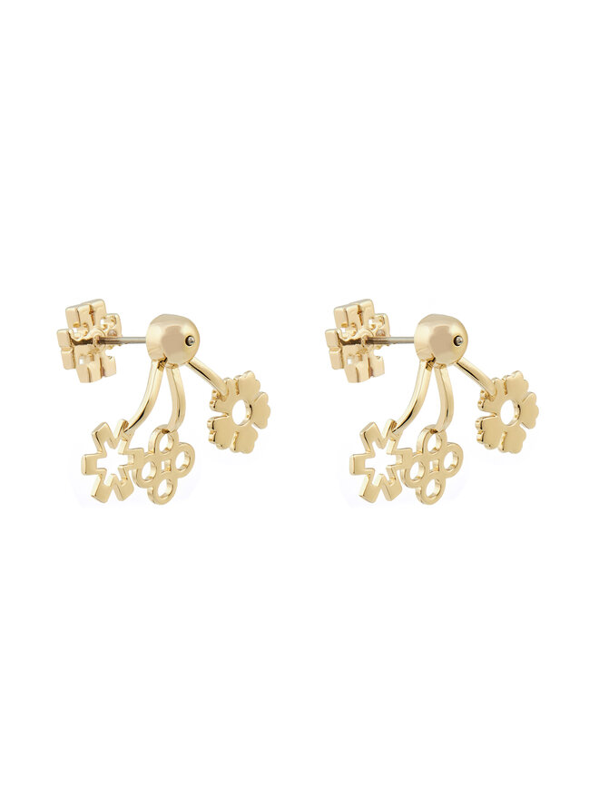 Tory Burch Fülbevaló Tory Burch Kira Clover Front-Back Earring 160178 Arany