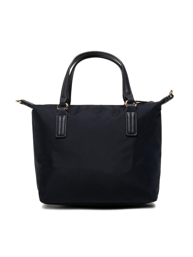 Handtasche Tommy Hilfiger Poppy Small Tote Corp AW0AW11344 Dunkelblau eschuhe