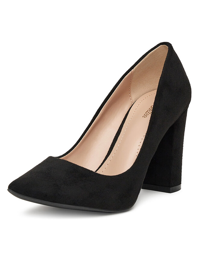 DeeZee Czółenka DeeZee LB9901-BLACK SU Czarny