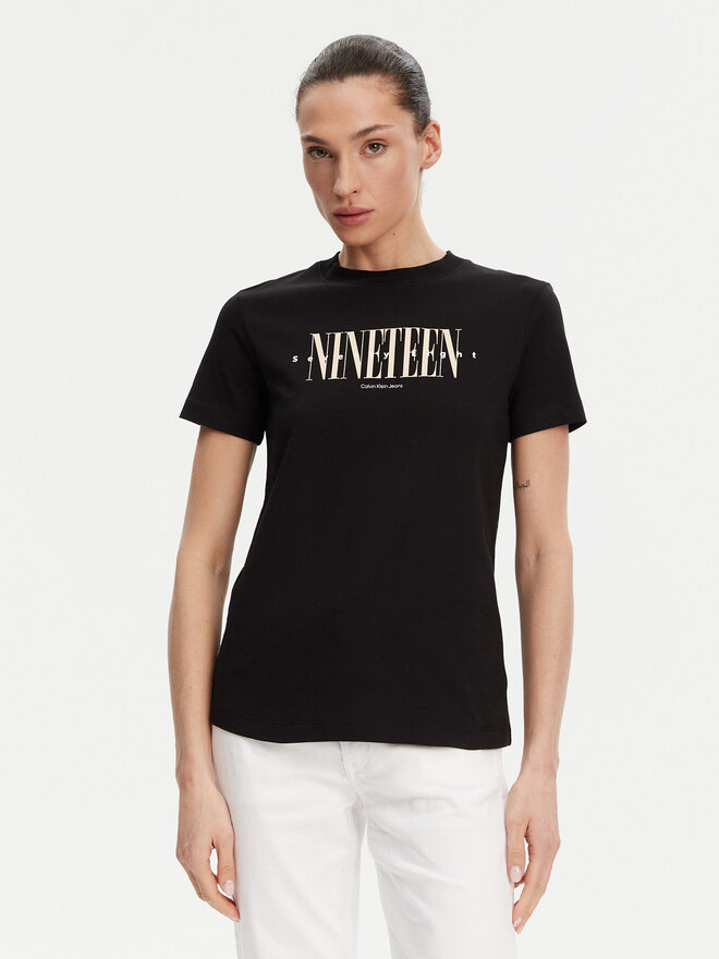Calvin Klein Jeans Calvin Klein Jeans T-Shirt 19 Graphic J20J225259 Μαύρο Regular Fit