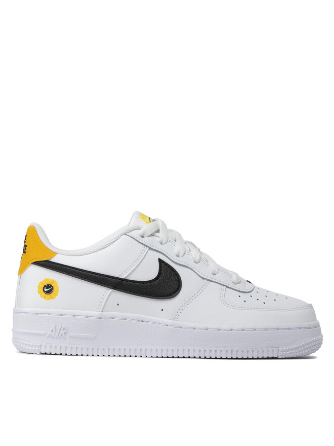 Nike air force 1 lv8 gs trainers white white black tour yellow shop