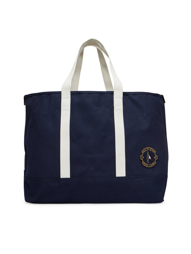 Tommy Hilfiger Handtasche Tommy Hilfiger Th Summer Tote AM0AM13557 Dunkelblau