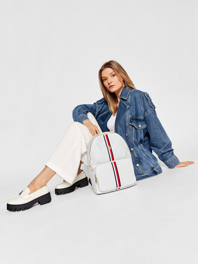 Tommy Hilfiger Rucksack Tommy Hilfiger Poppy Backpack Corp AW0AW11338 Weiß