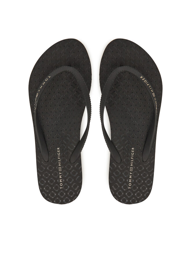 Tommy Hilfiger Žabky Tommy Hilfiger Hilfiger Strap Beach Sandal FW0FW08736 Černá