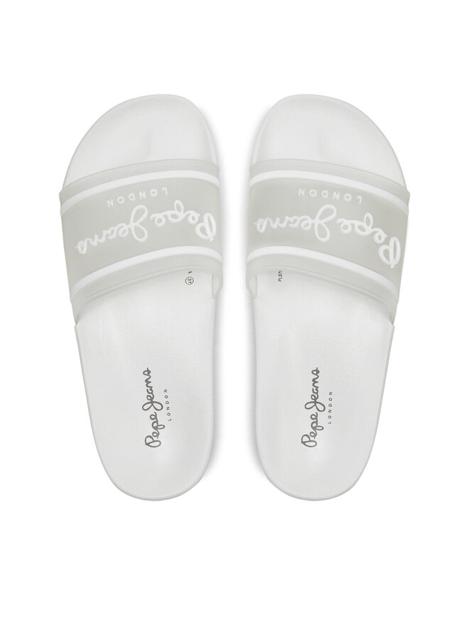 Pepe Jeans Nazouváky Pepe Jeans Slider Translucent W PLS70147 Bílá