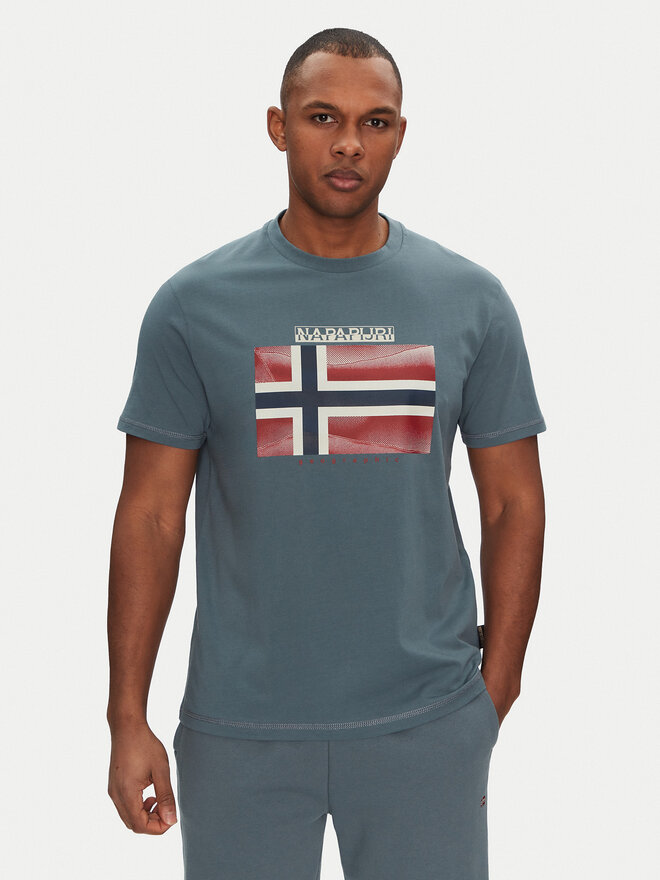 Napapijri Napapijri Camiseta S-Lari NP0A4IE5G1Y1 Azul Regular Fit