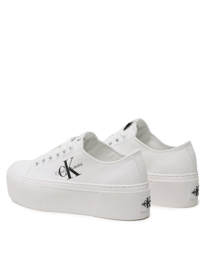 Calvin Klein Jeans Teniszcipő Calvin Klein Jeans Cupsole Low Txt YW0YW01033 Fehér