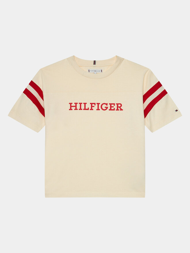 Tommy Hilfiger Tommy Hilfiger Marškinėliai Monotype Varsity KG0KG07717 D Smėlio Relaxed Fit