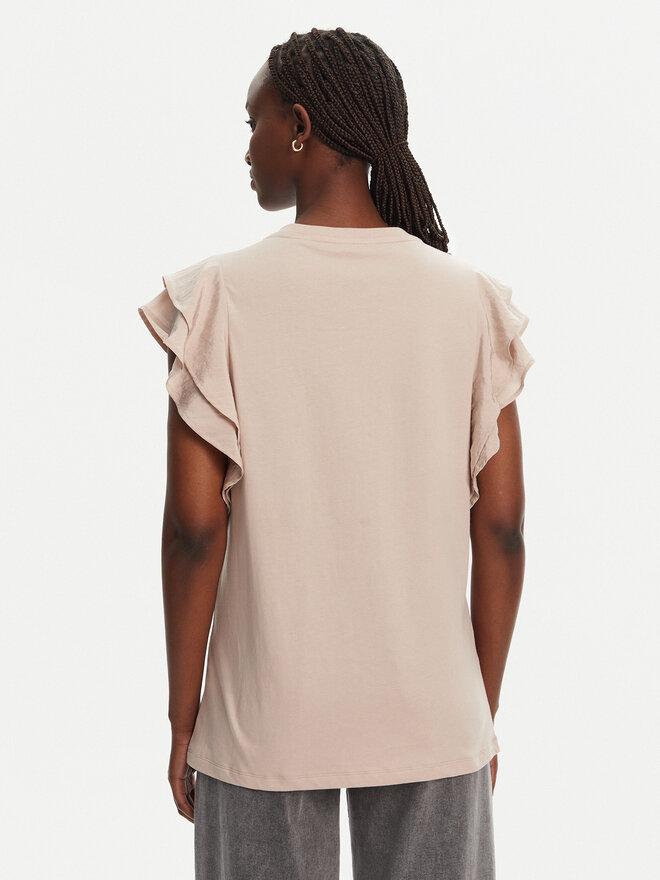 Liu Jo Sport Liu Jo Sport T-Shirt TA5178 J5904 Beige Regular Fit