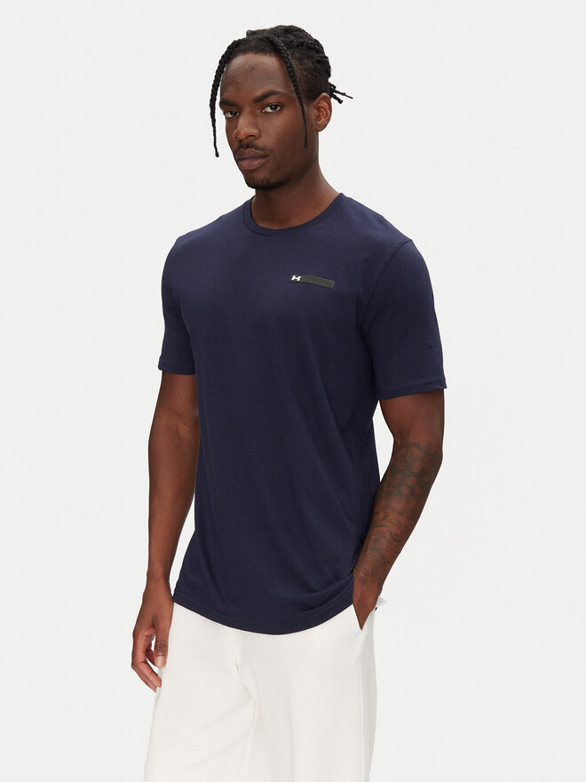 Under Armour Under Armour Póló Strip Logo 1390203 Sötétkék Relaxed Fit