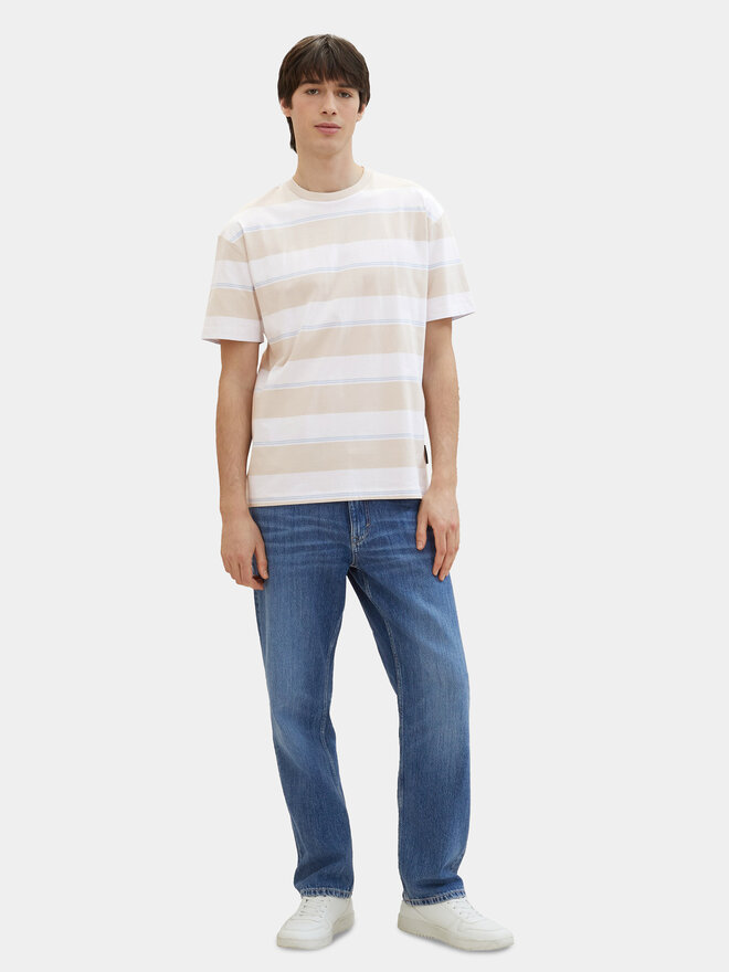 Tom Tailor Denim Tom Tailor Denim Camiseta 1040844 Beis Relaxed Fit
