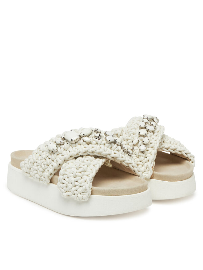 Inuikii Klapki Inuikii Woven Stones Platform 70103-106 1100 Écru